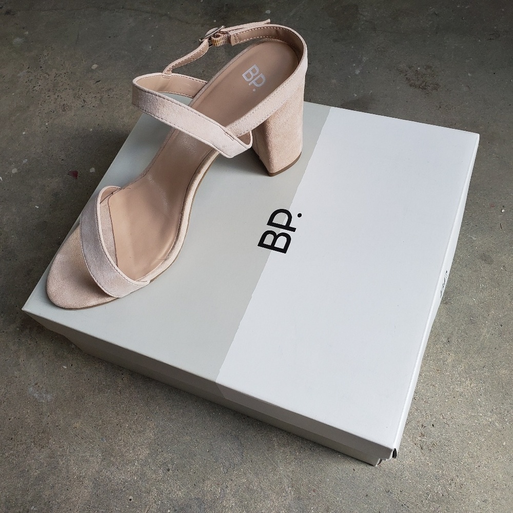 BP Block Heel in Blush Suede BPLULA-LEA